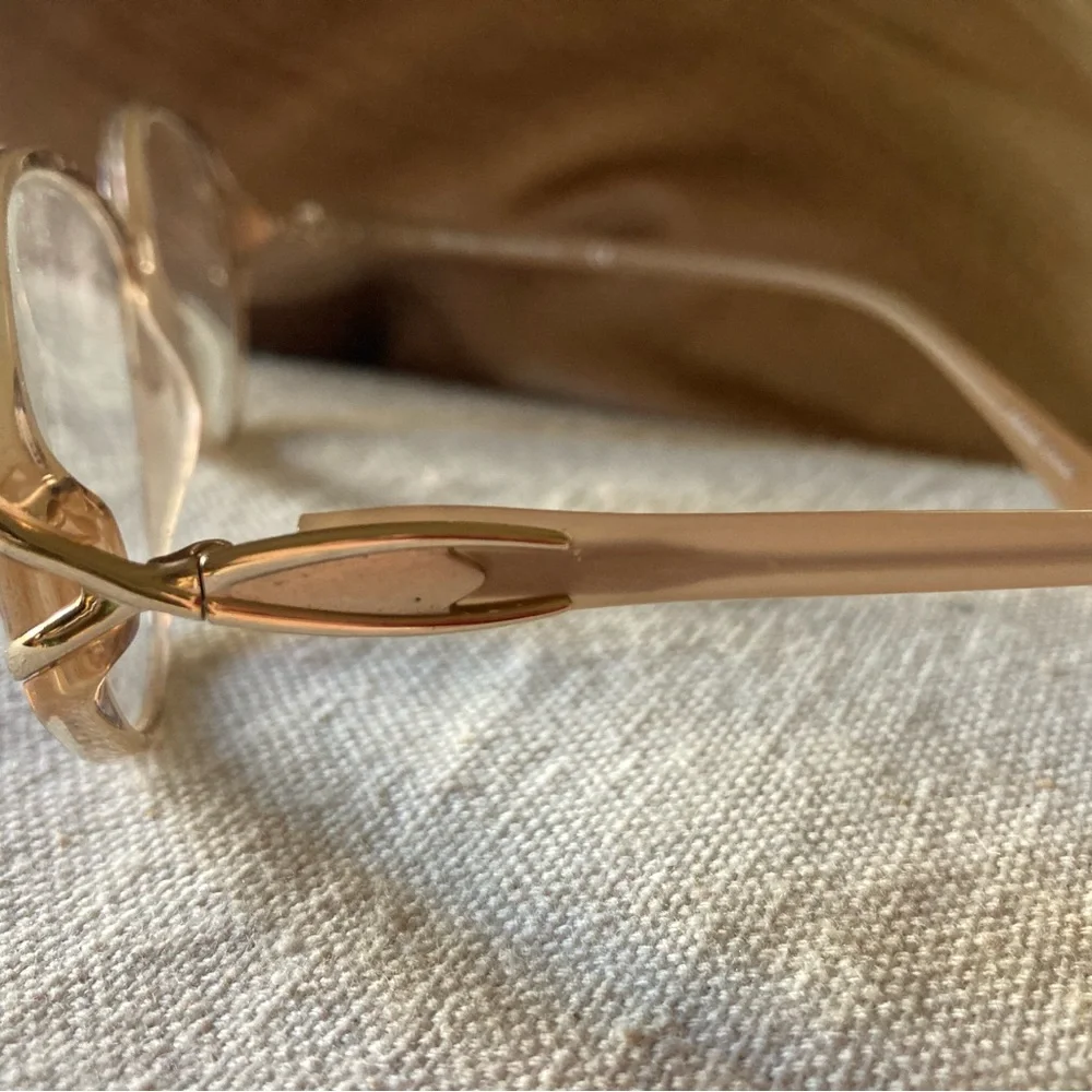 Tres Jolie Brown Floral Marchon NYC Round/Cat Eye Glasses 182 210 56 15 135